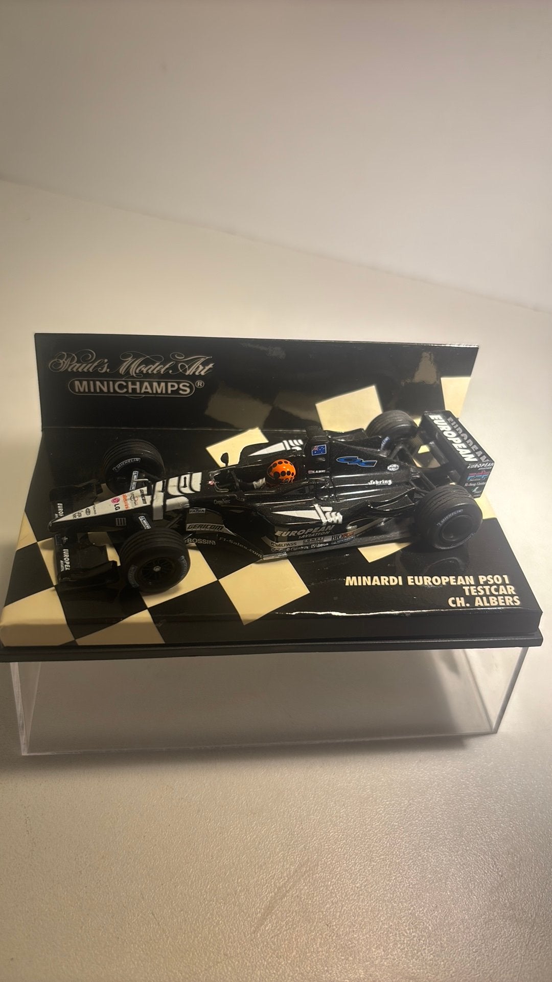F1 minardi ps01 testcar ch.albers minichamps 1.43, Auto, Ophalen of Verzenden, MiniChamps, A