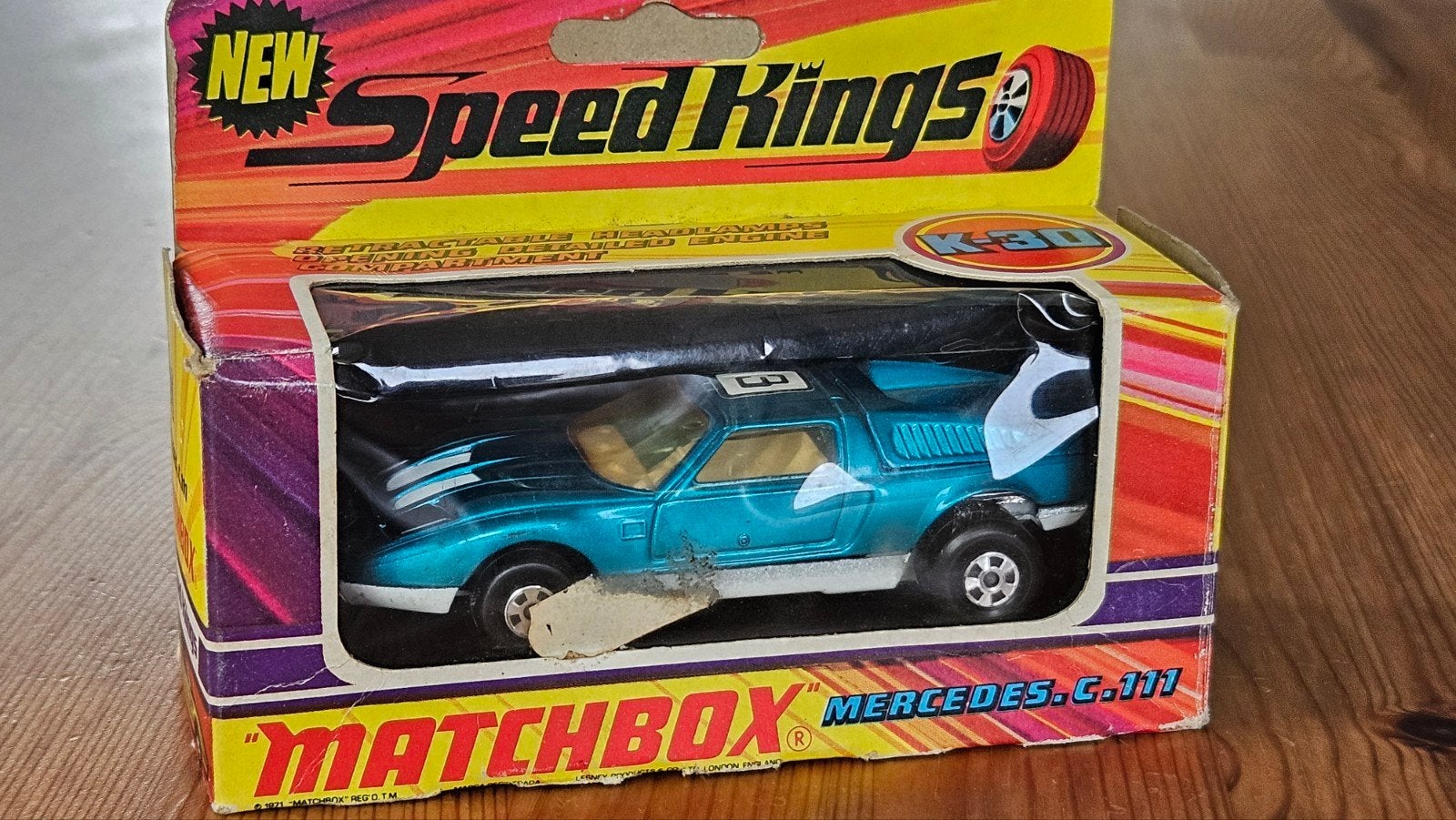 Matchbox Speed Kings Mercedes C111 K30, Ophalen of Verzenden, Nieuw, Auto, Matchbox