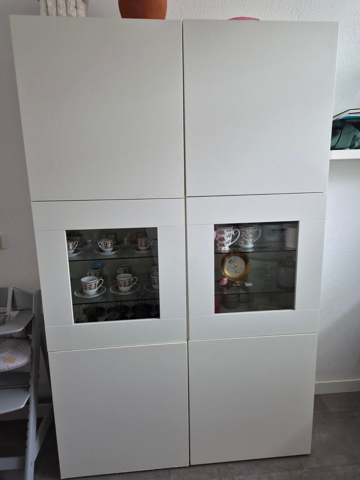 IKEA Bestå / Vara Kasten- Wit met Vitrinevakkendelen, Ophalen, Zo goed als nieuw
