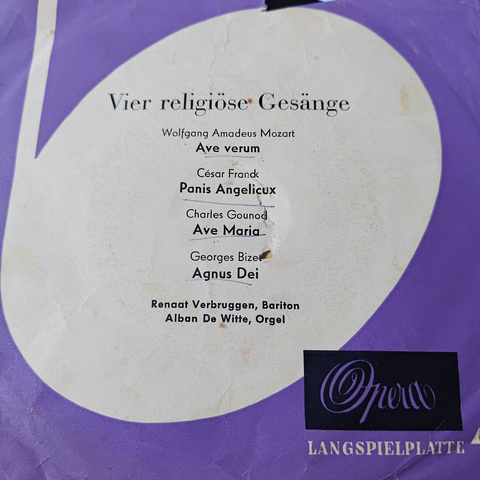 Vier Religieuze Gezangen - Mozart, Franck, Gounod, Bizet, Ophalen of Verzenden, Gebruikt