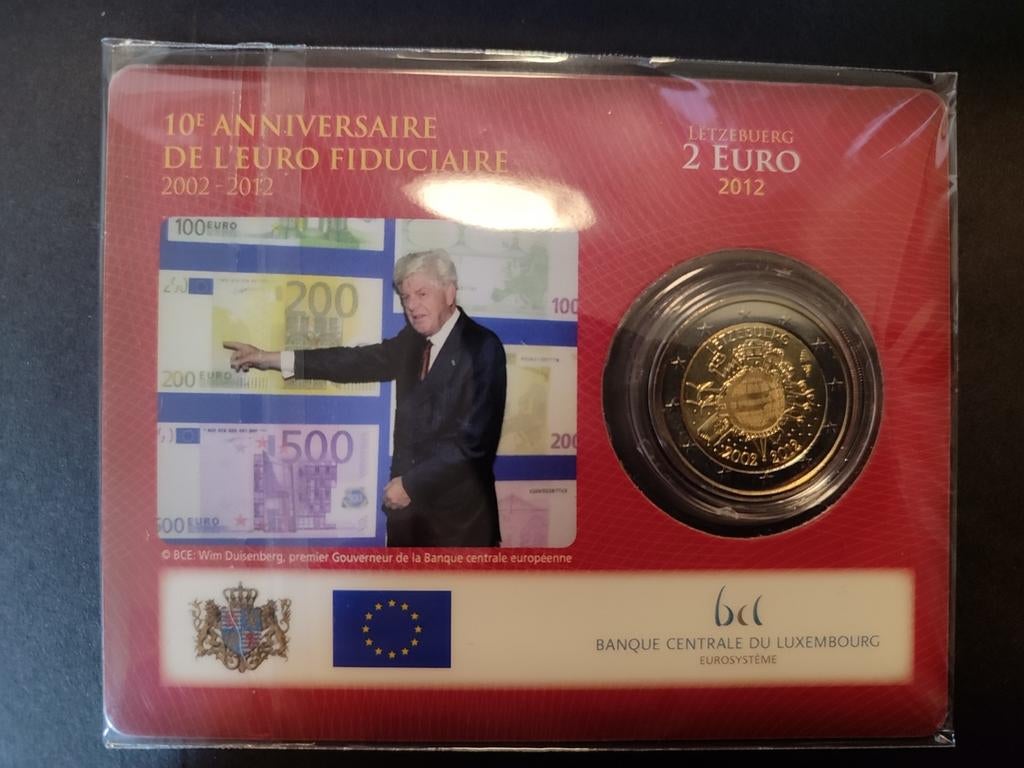 Luxemburg 2 euro 2012 BU Ten Years Euro Coincard TYE, Postzegels en Munten, Munten | Europa | Euromunten, Ophalen of Verzenden