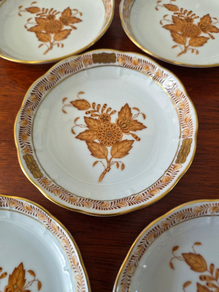 Herend Hongarije 5x Apponyi Marron schaal., Ophalen of Verzenden