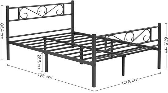 Bedframe – Tweepersoonsbed – Metalen Bed – Platformbed, Corvance B.V., Verzenden, Nieuw, Corvancebol@gmail.com