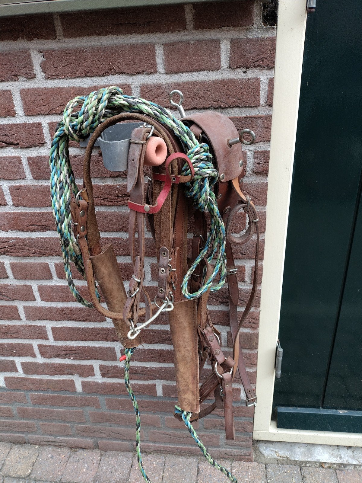 bok tuig, Dieren en Toebehoren, Paarden en Pony's | Hoofdstellen en Tuigage, Ophalen of Verzenden, Gebruikt, Bruin, Handgemaakt