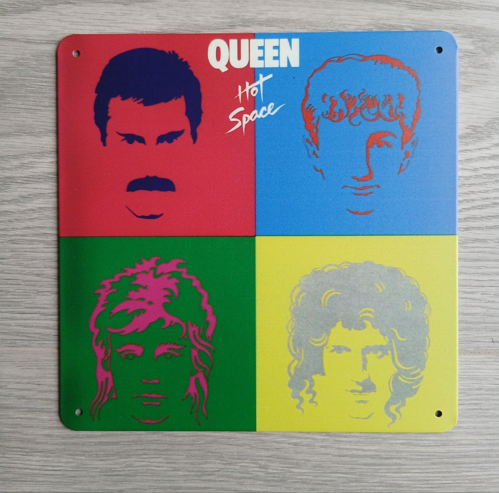 Queen Hot Space 20x20 cm Metalen Reclamebord, Ophalen of Verzenden, Nieuw, Poster, Artwork of Schilderij