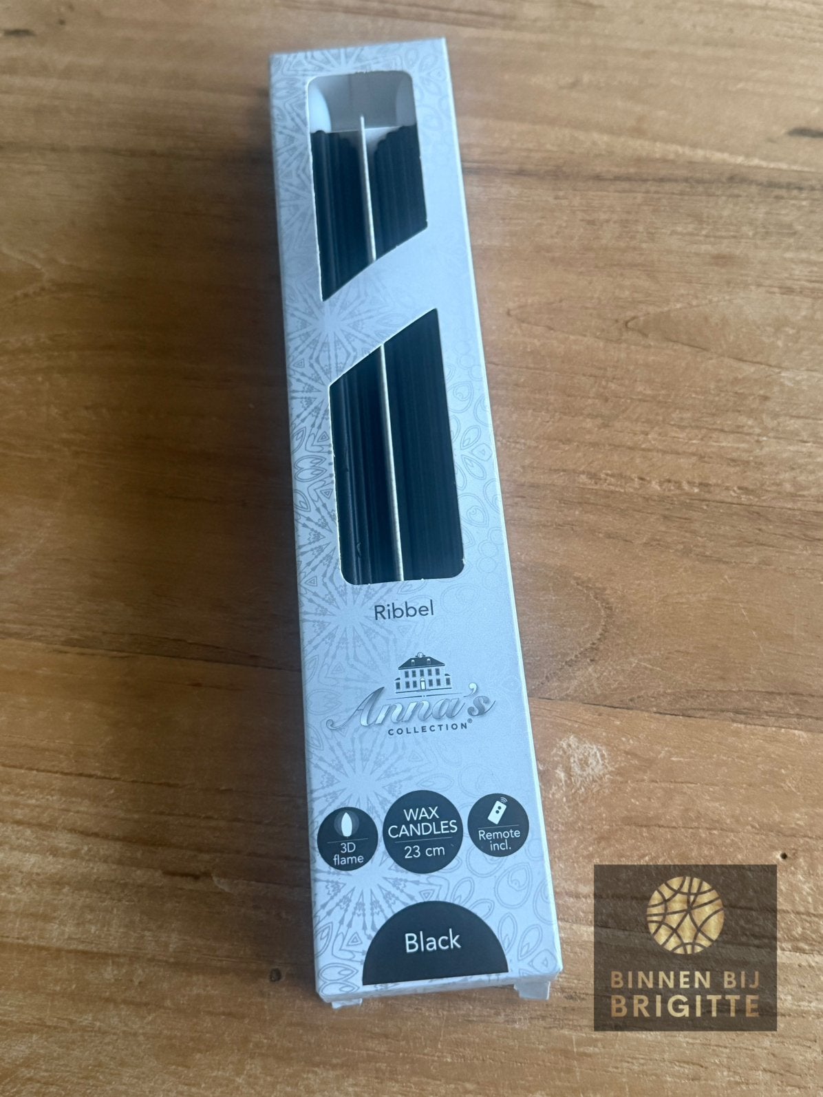 Set van 2 LED dinerkaarsen zwart, Zwart, Nieuw, Ophalen of Verzenden, X