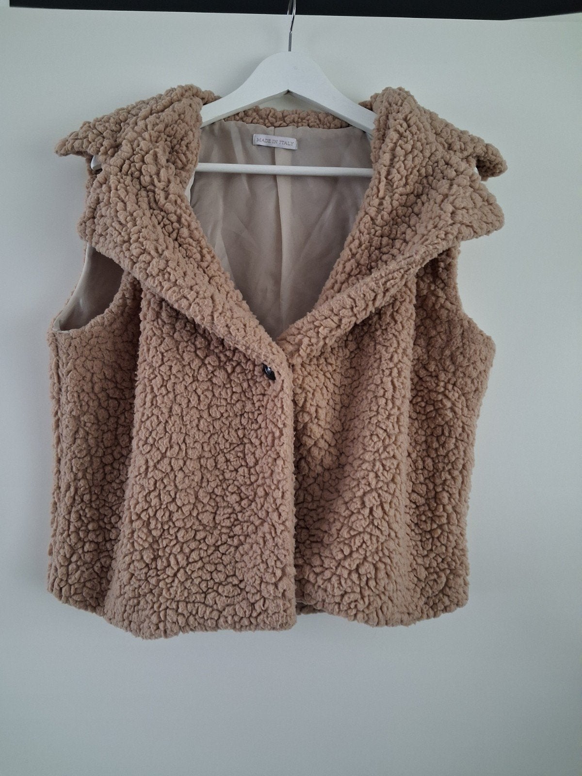 Mooie teddy gilet - Made in Italy, Maat 38/40 (M), Made in Italy, Beige, Ophalen of Verzenden