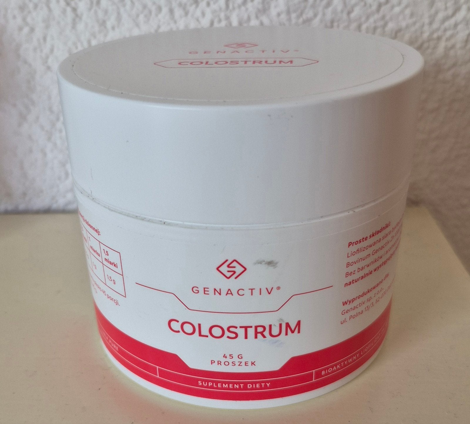 Genactiv Colostrum Poeder 45g  Dichte Verzegelde Verpakking, Ophalen of Verzenden, Nieuw, Poeder of Drank