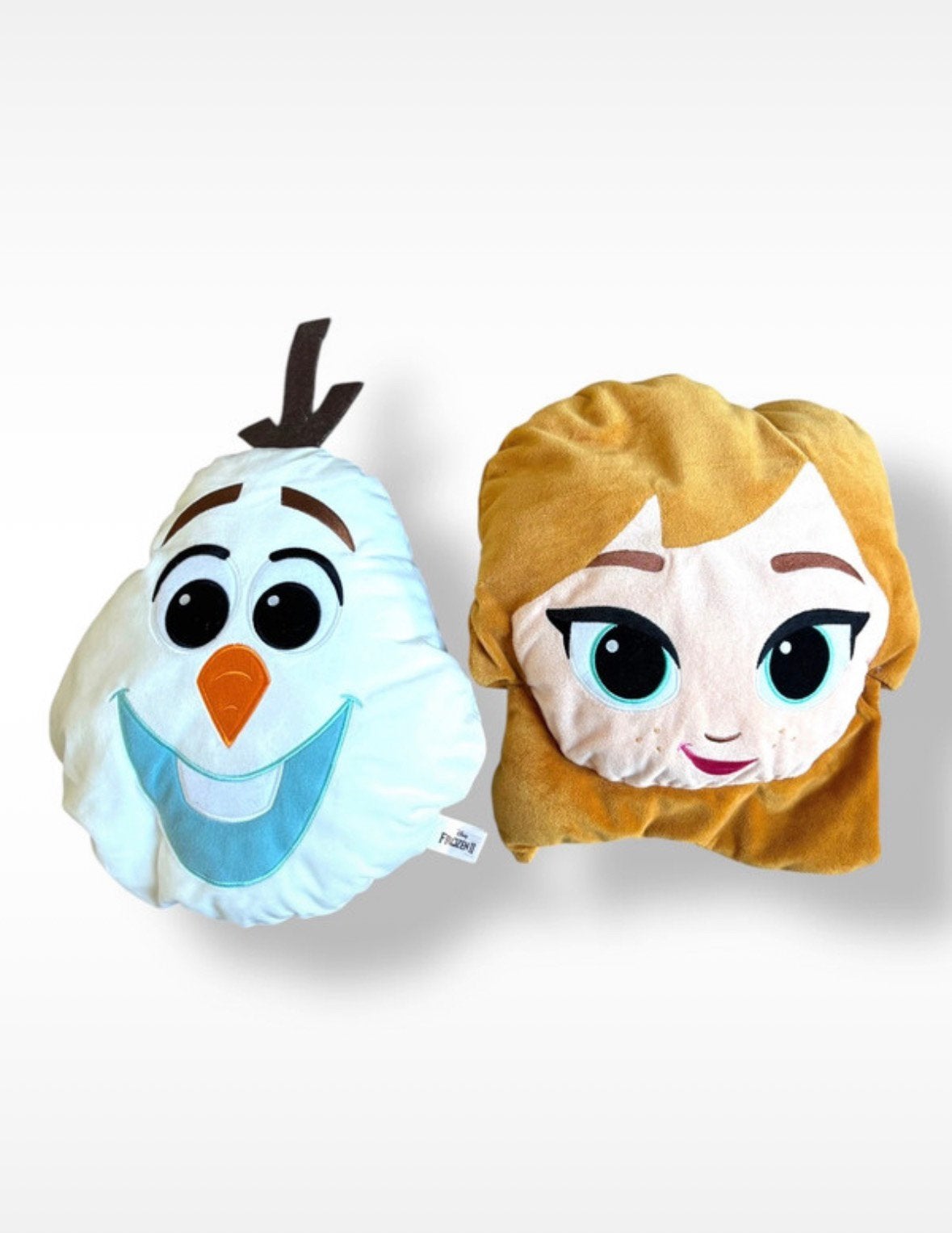 Disney Frozen II Anna & Olaf kussens – set van 2, Ophalen of Verzenden, Overige figuren, Gebruikt, Kleding of Textiel