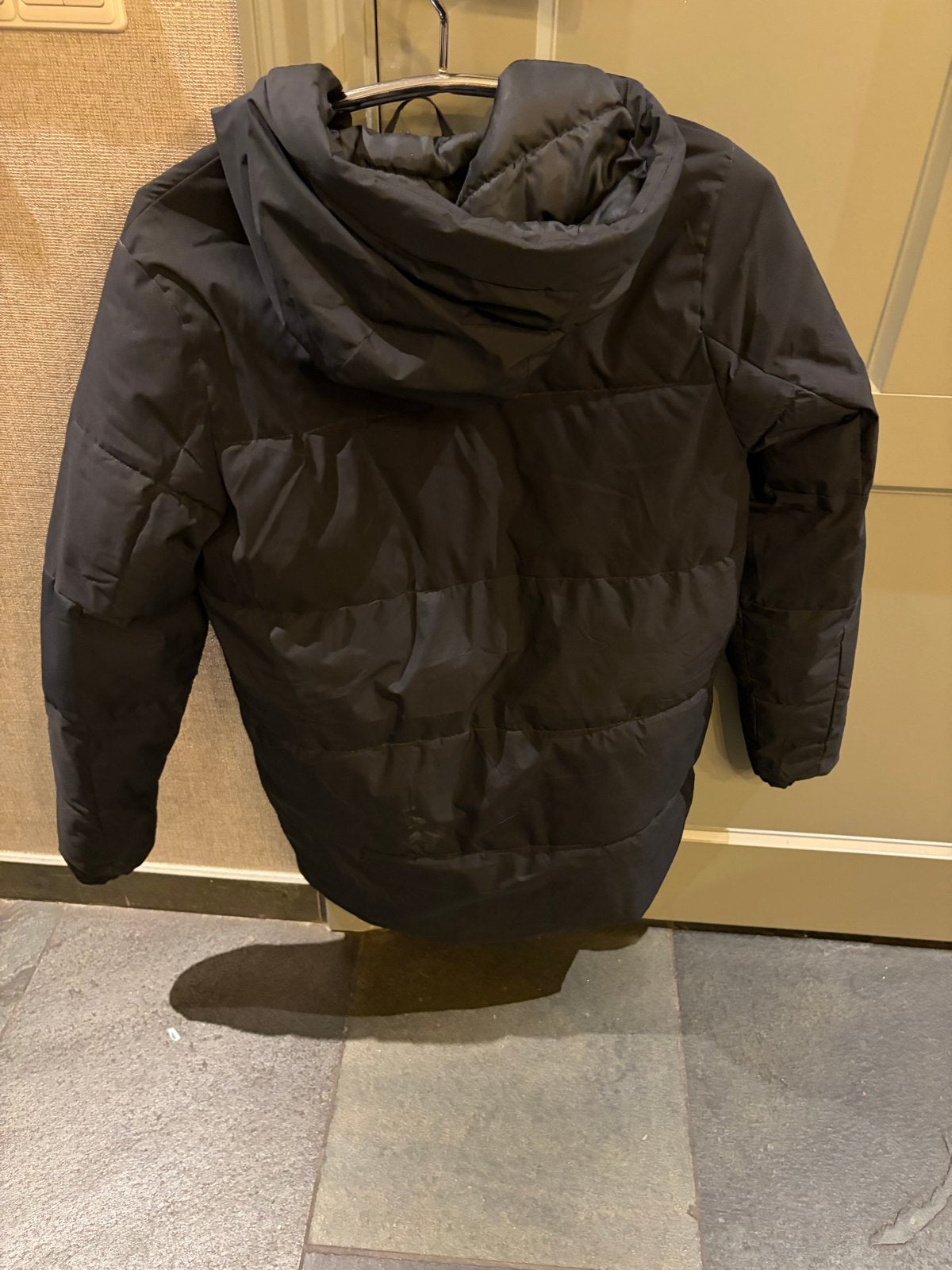 Jack & Jones Zwarte Winterjas Maat 176 zwart, Ophalen of Verzenden, Gedragen, Overige maten, Zwart