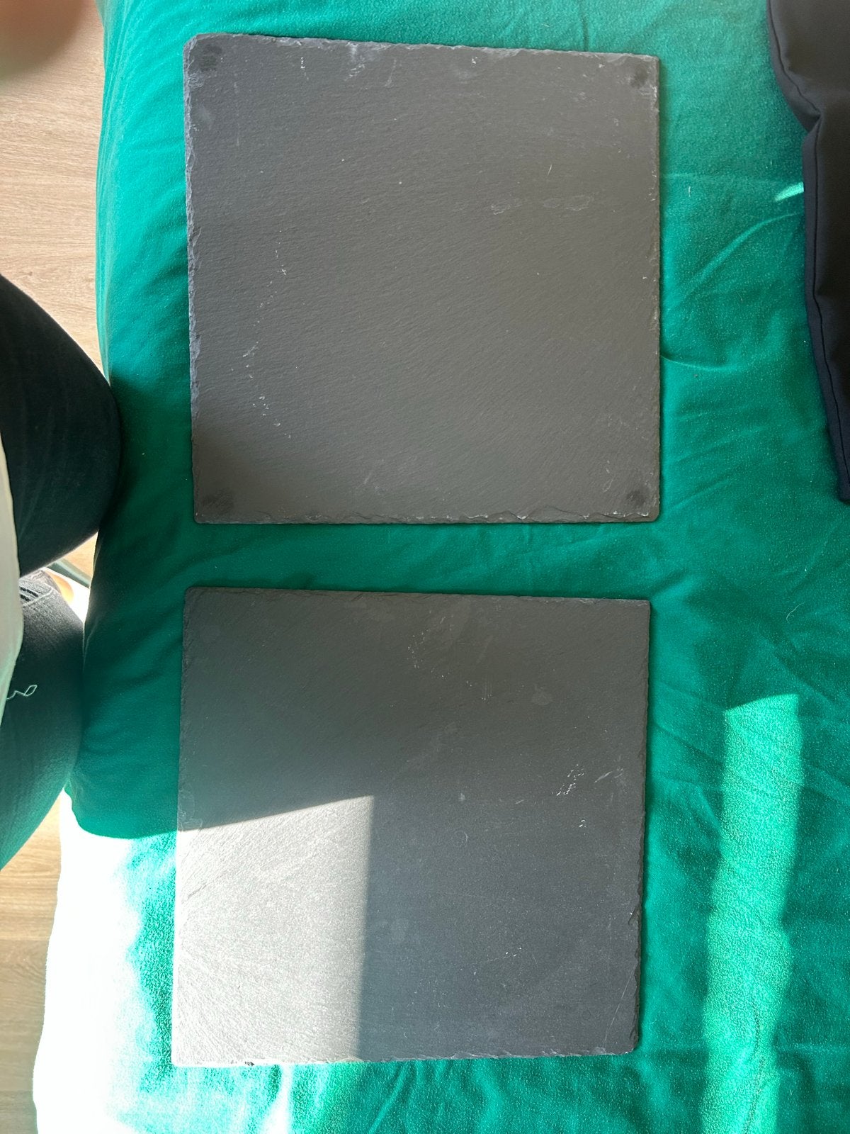 2x Leisteen plateau - Perfect voor serveren of decoratie, Gebruikt, Ophalen of Verzenden, Dienblad, Rechthoekig