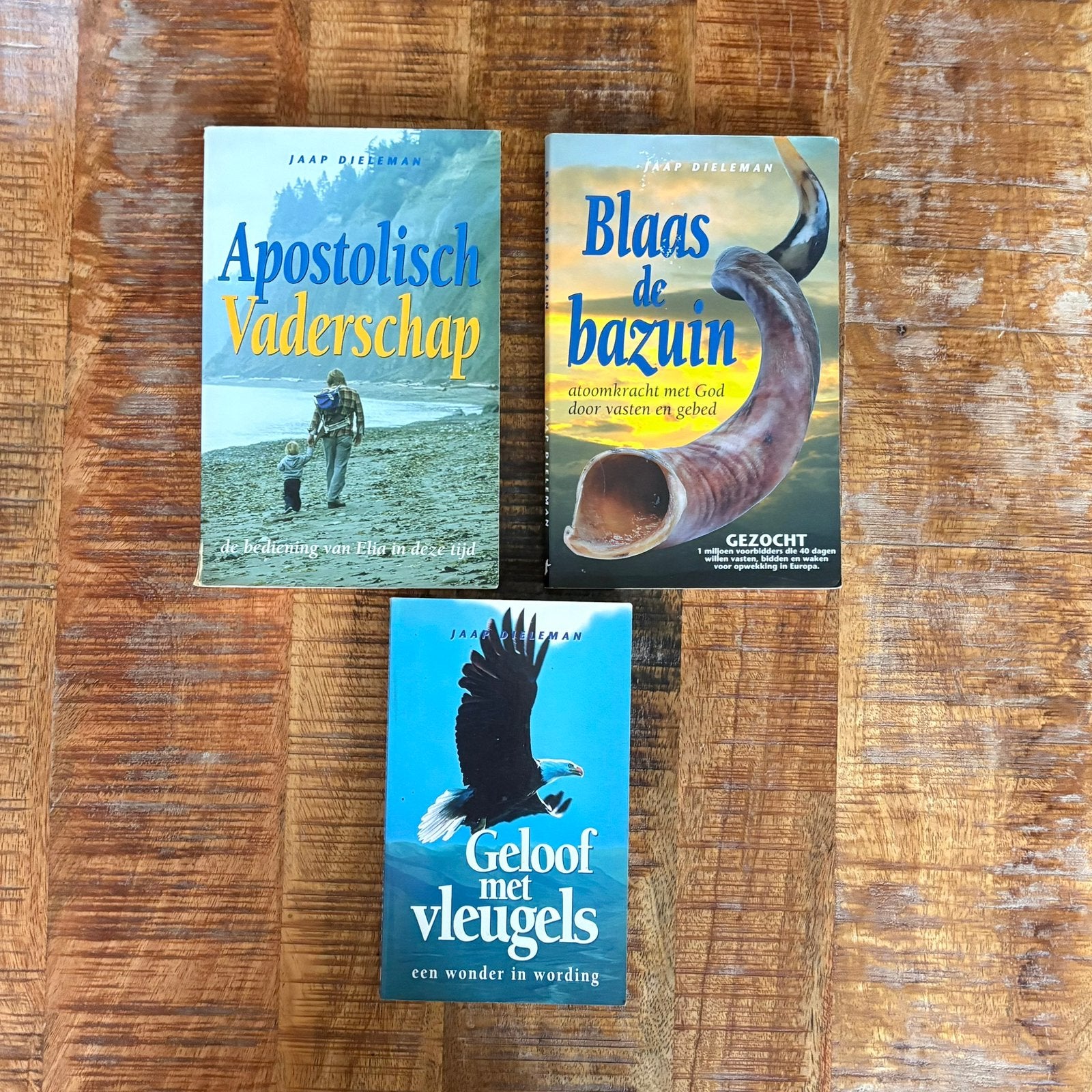 Jaap Dieleman 3 boeken: vaderschap, bazuin, geloof, Boeken, Ophalen of Verzenden, Zo goed als nieuw