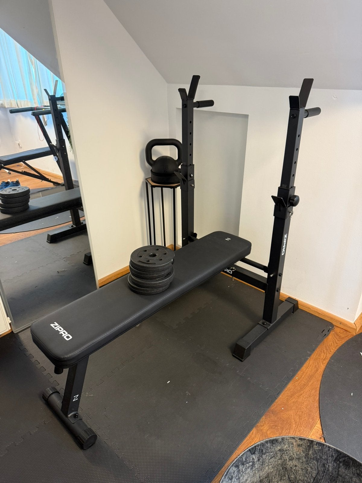 Benchpress Bankje Ongebruikt en Onbeschadigd., Sport en Fitness, Ophalen, Zo goed als nieuw, Fitnessbank