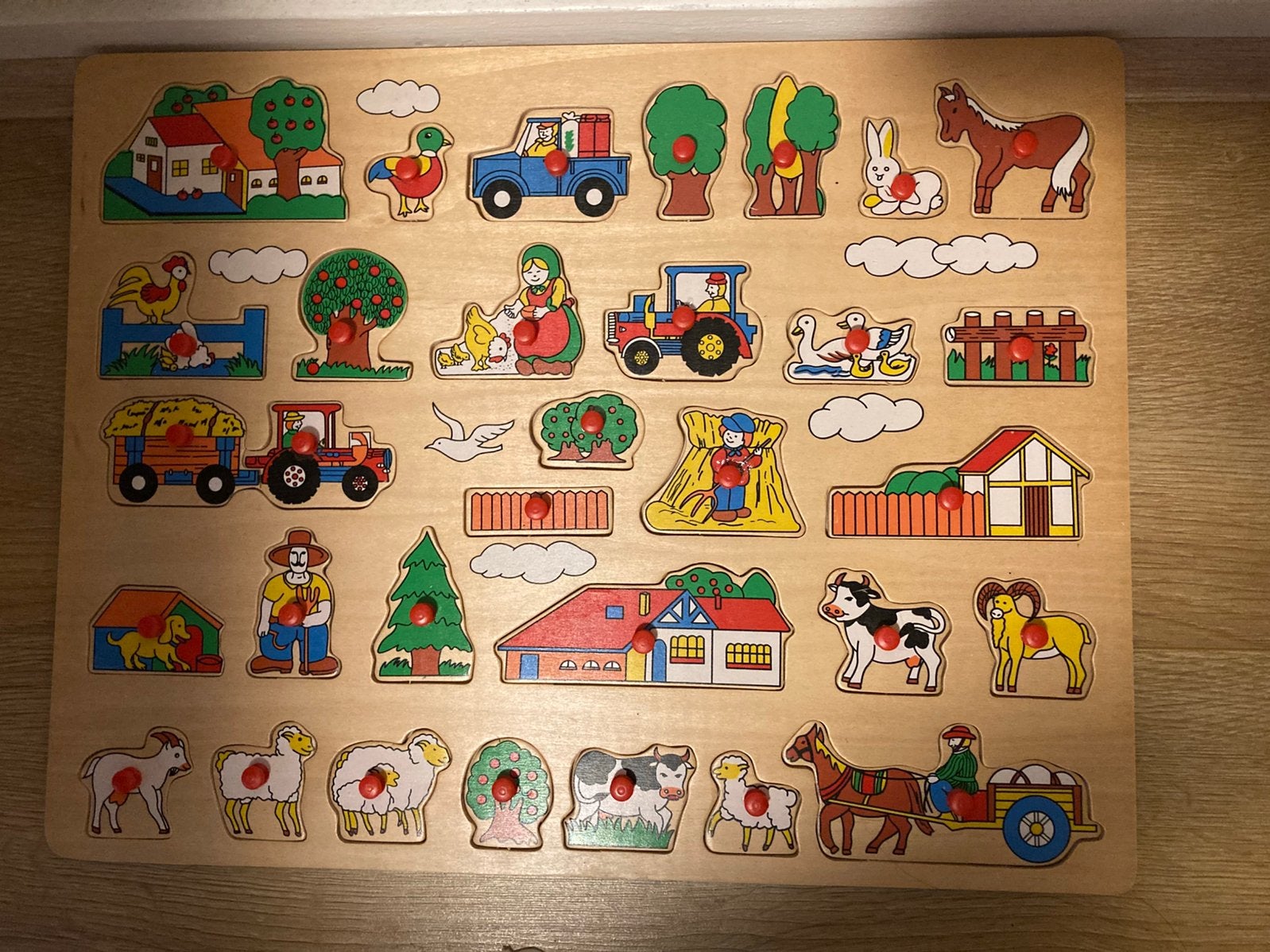 Houten puzzel, 10 tot 50 stukjes, Ophalen of Verzenden, Zo goed als nieuw, Van hout