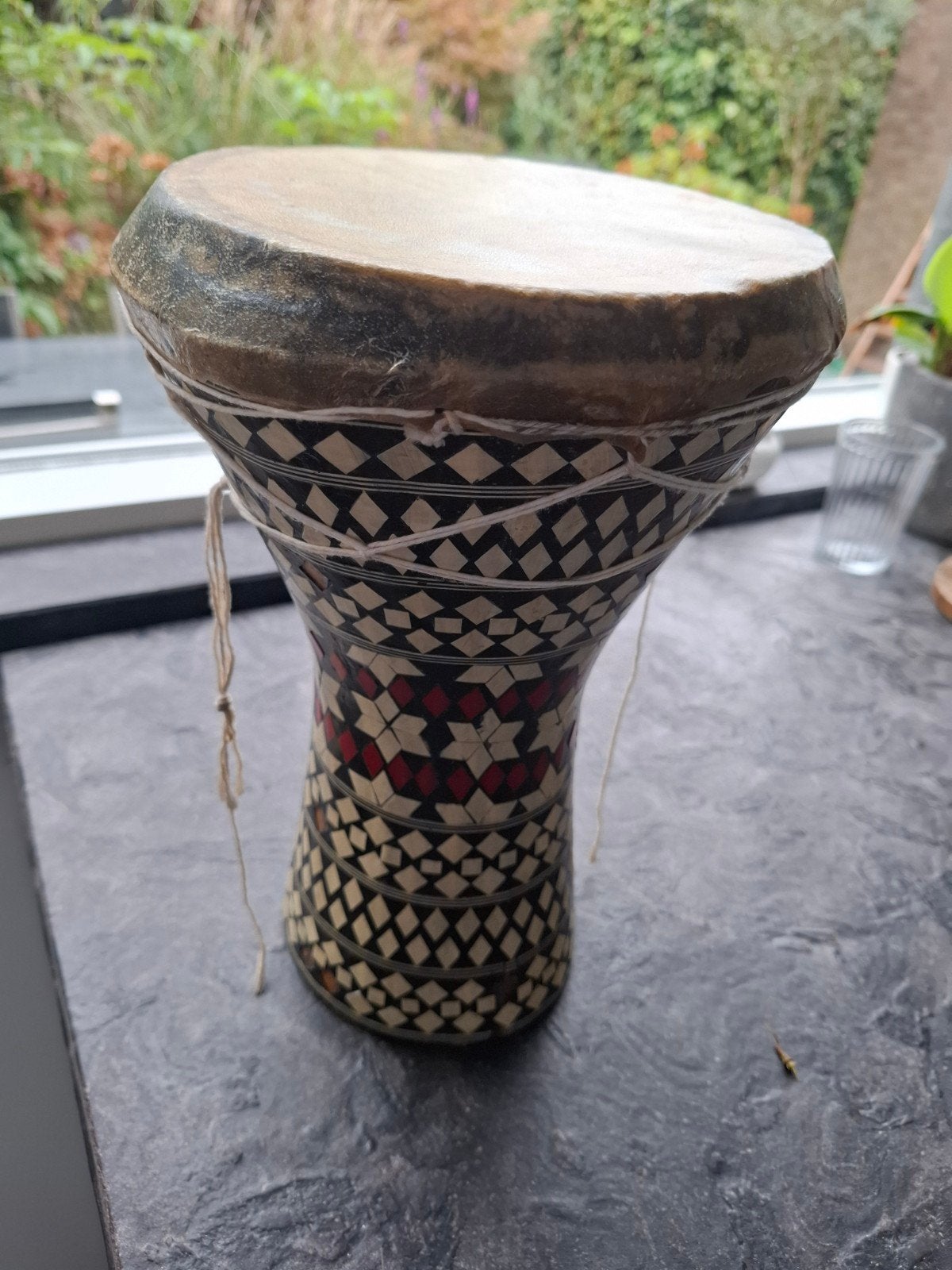 Mooie handgemaakte trommel - 31 cm hoog, 20 cm diameter, Ophalen of Verzenden, Trommel