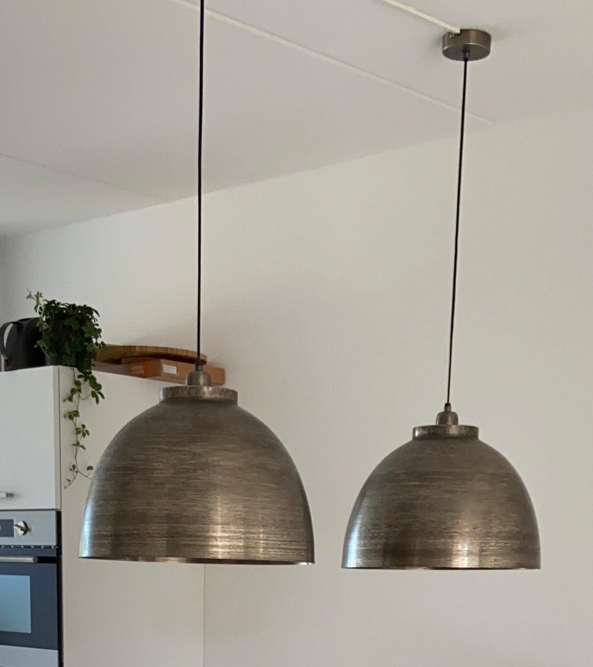 Bronzen hanglampen Pronto 2 stuks, Ophalen, Zo goed als nieuw, Minder dan 50 cm