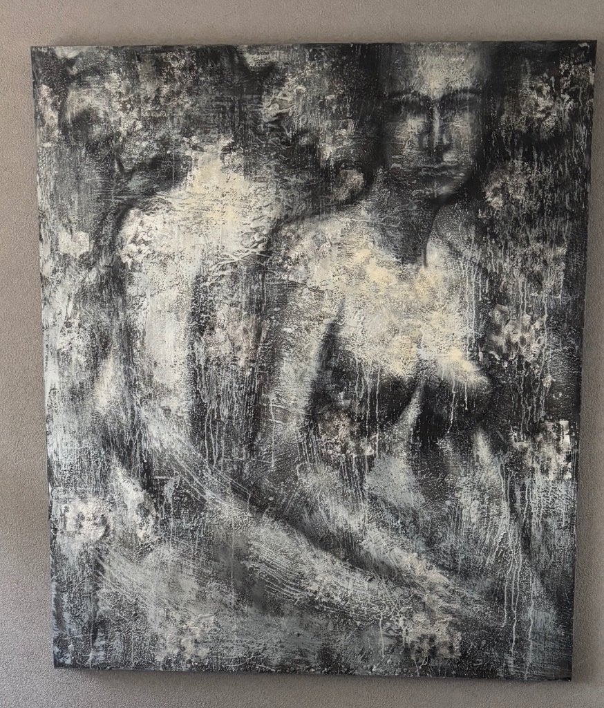 Olie verf schilderij, Ophalen, 125 cm of meer, Zo goed als nieuw, Schilderij