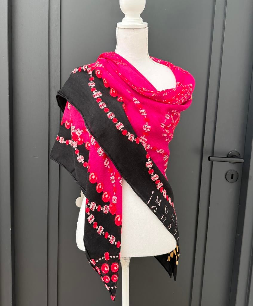 Nieuw! Mucho Gusto zijde en wol mix grote sjaal, Kleding | Dames, Ophalen of Verzenden, Nieuw, Sjaal