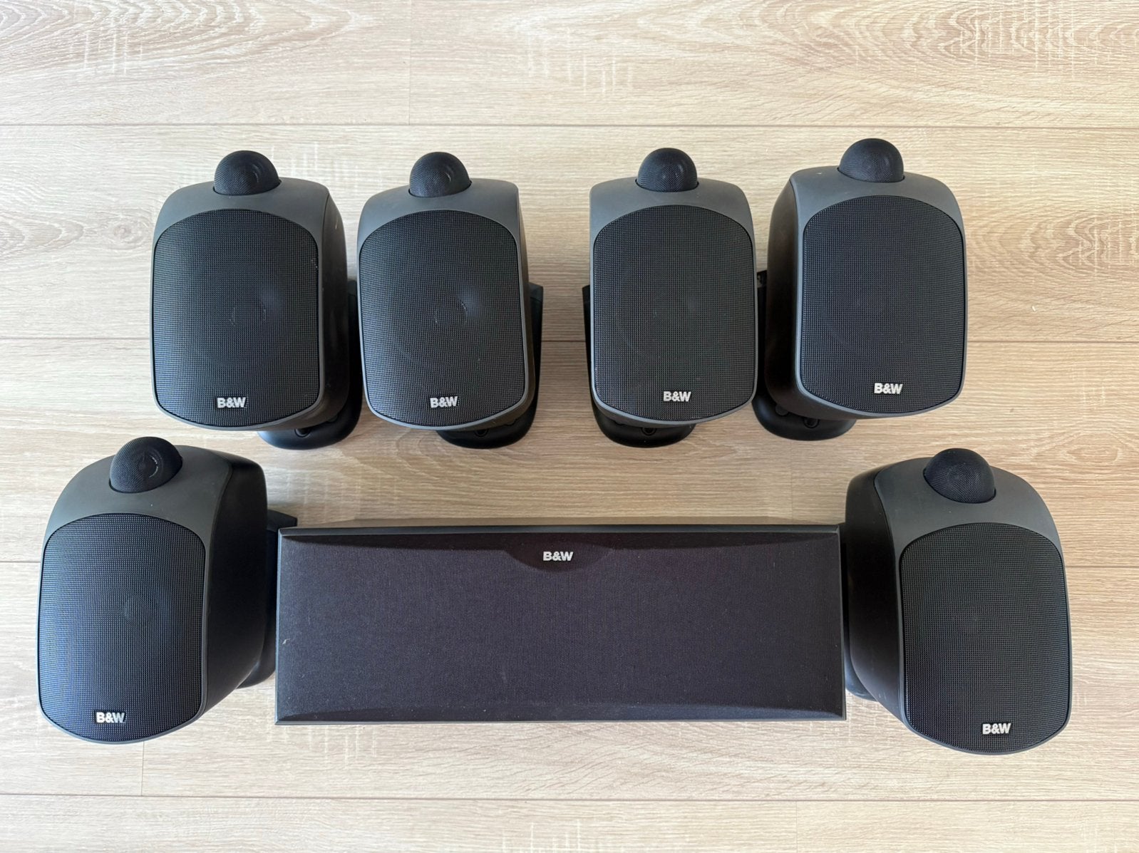 Bowers & Wilkins LM-1 (6x) + CC6 S2 Centerspeaker, Audio, Tv en Foto, Luidsprekers, Ophalen, Zo goed als nieuw, Center speaker