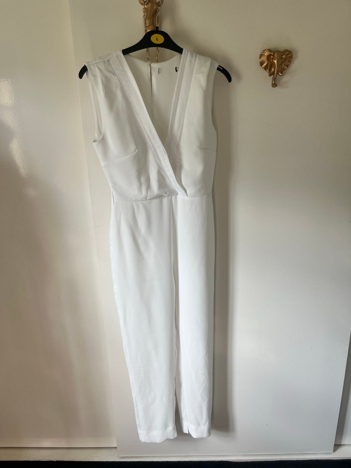 Witte jumpsuit van Mango maat S, Kleding | Dames, Ophalen of Verzenden, Zo goed als nieuw, Maat 36 (S), Wit