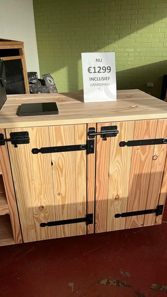 Buitenkeuken met Grandhall Grandpro G4 BBQ - Douglas hout, Tuin en Terras, Buitenkeukens, Ophalen of Verzenden, Nieuw, Gas, Vrijstaand