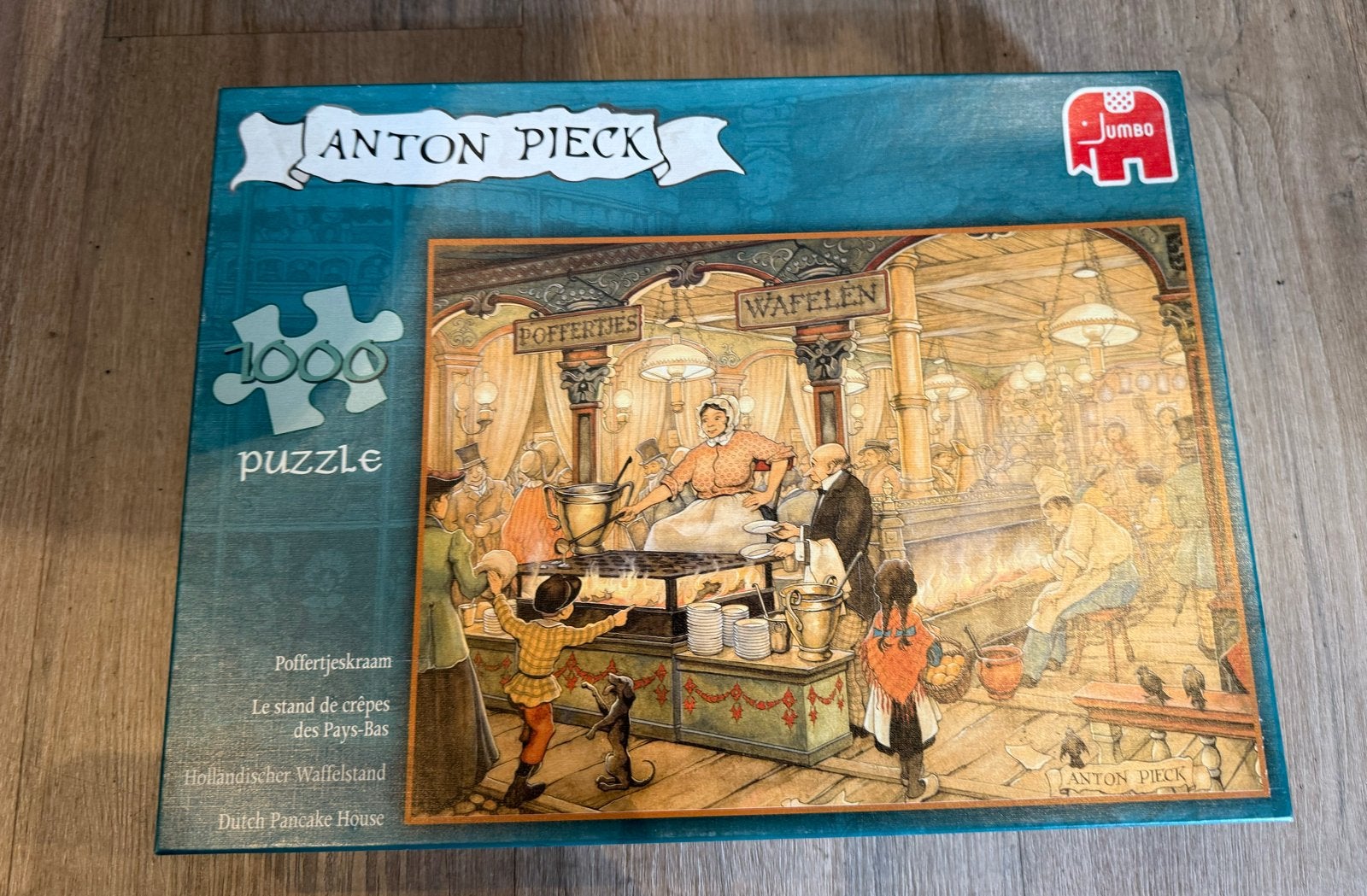 Jumbo Anton Pieck Poffertjeskraam Legpuzzel 1000 stukjes, Ophalen of Verzenden, 500 t/m 1500 stukjes, Zo goed als nieuw, Legpuzzel