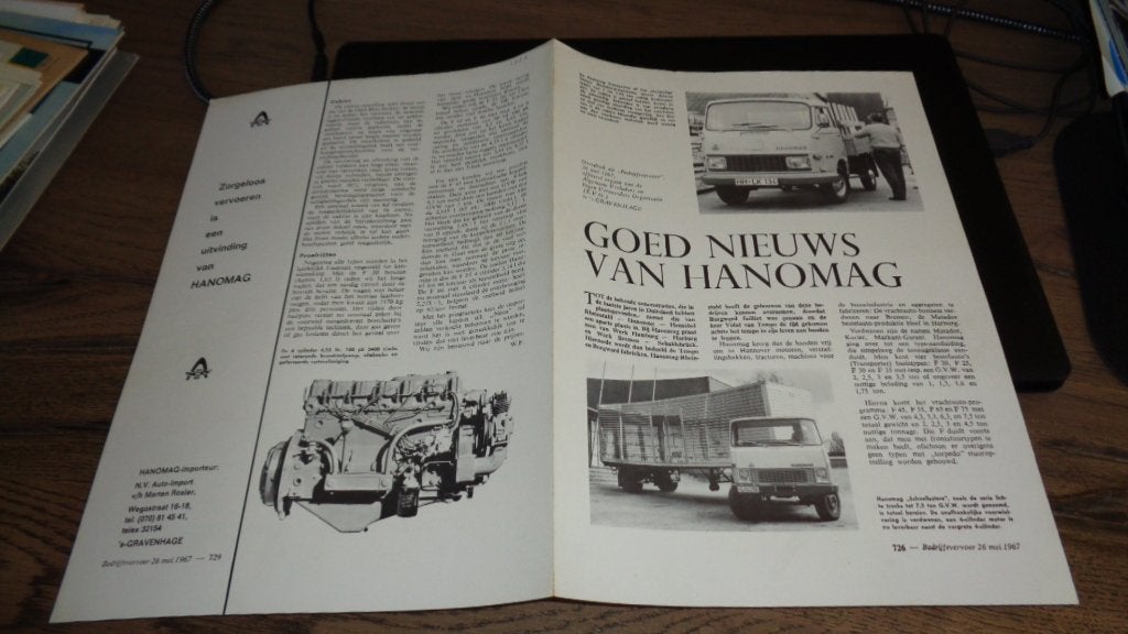 Folder HANOMAG     5-1967, Verzenden, Zo goed als nieuw, Overige merken