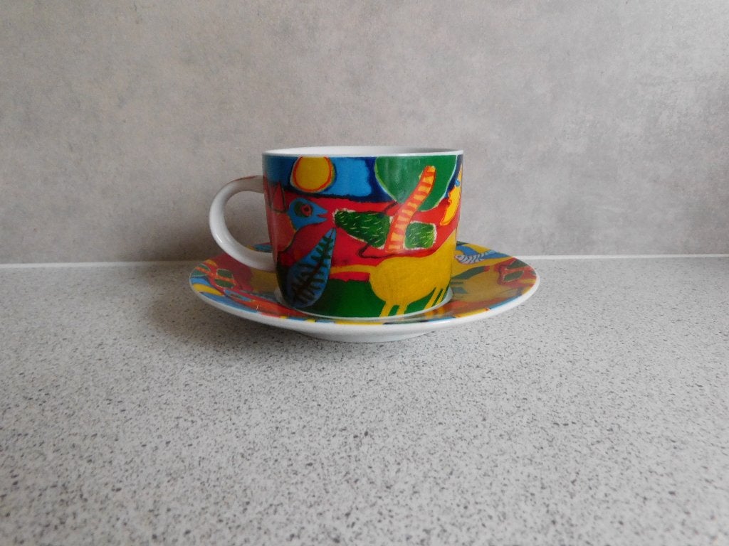 Kop en schotel L'ètè Commencent Corneille, Ophalen of Verzenden, Zo goed als nieuw, Overige stijlen, Kop(pen) en/of Schotel(s)