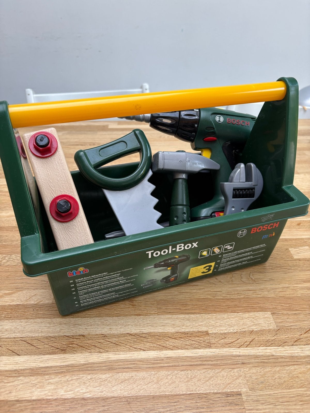 Bosch Mini Tool-Box met Boormachine en Gereedschap, Ophalen of Verzenden, Gebruikt, Knutselen, Met geluid