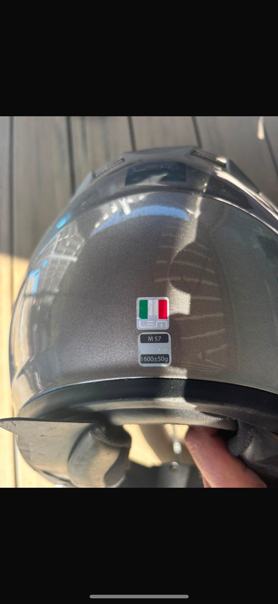 LEM Motorhelm Maat M - Grijs, Motoren, M, Heren, Integraalhelm, Tweedehands