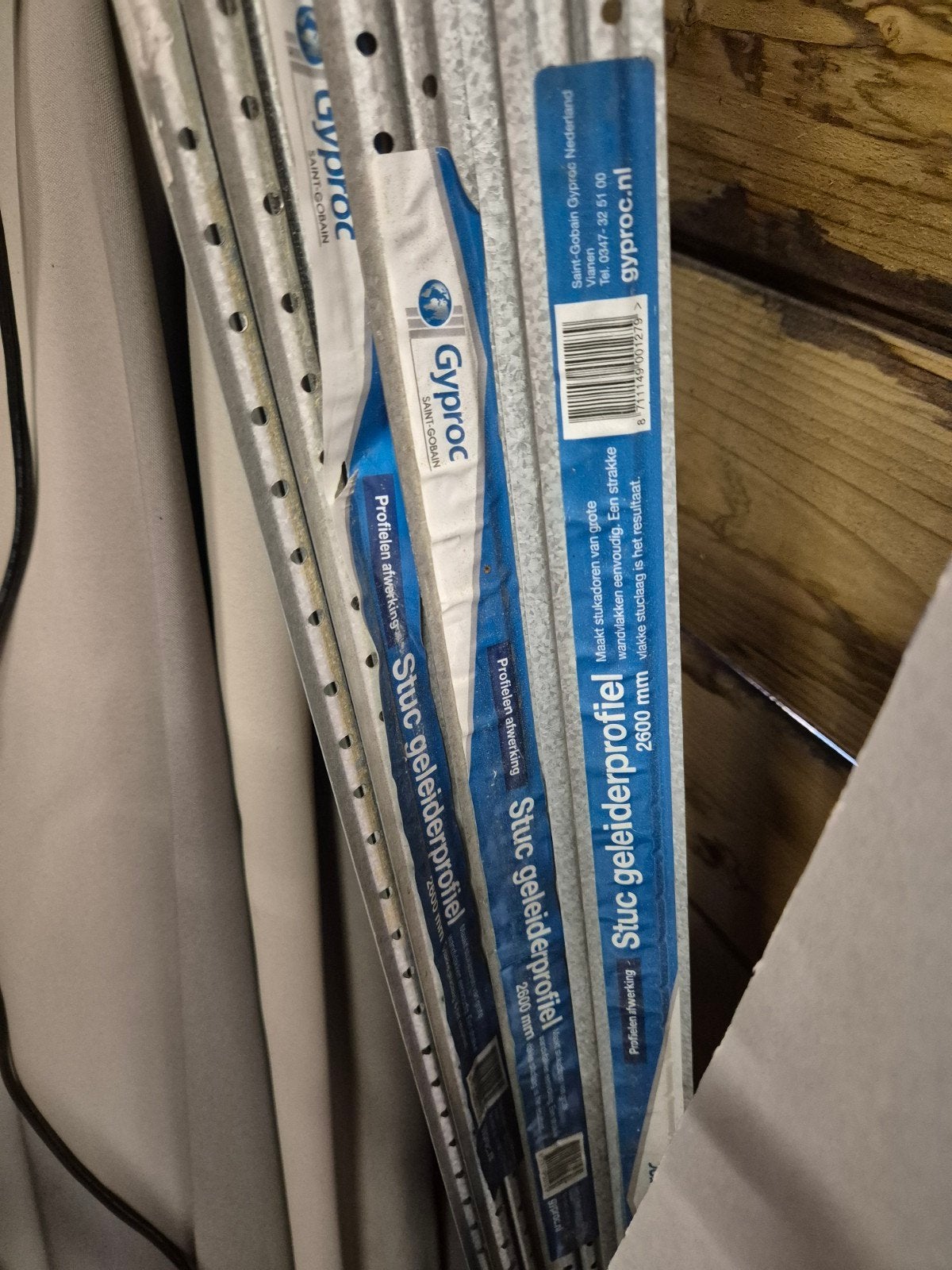 Stuc geleiderprofiel 2600 mm 7 stuks, Ophalen, Nieuw