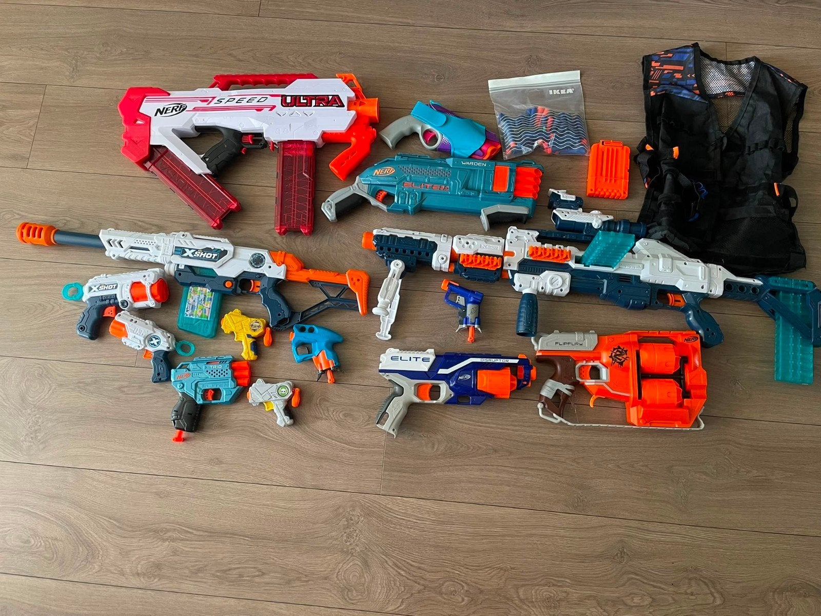 Grote Nerf en X-Shot Blaster Collectie met Accessoires, Ophalen of Verzenden