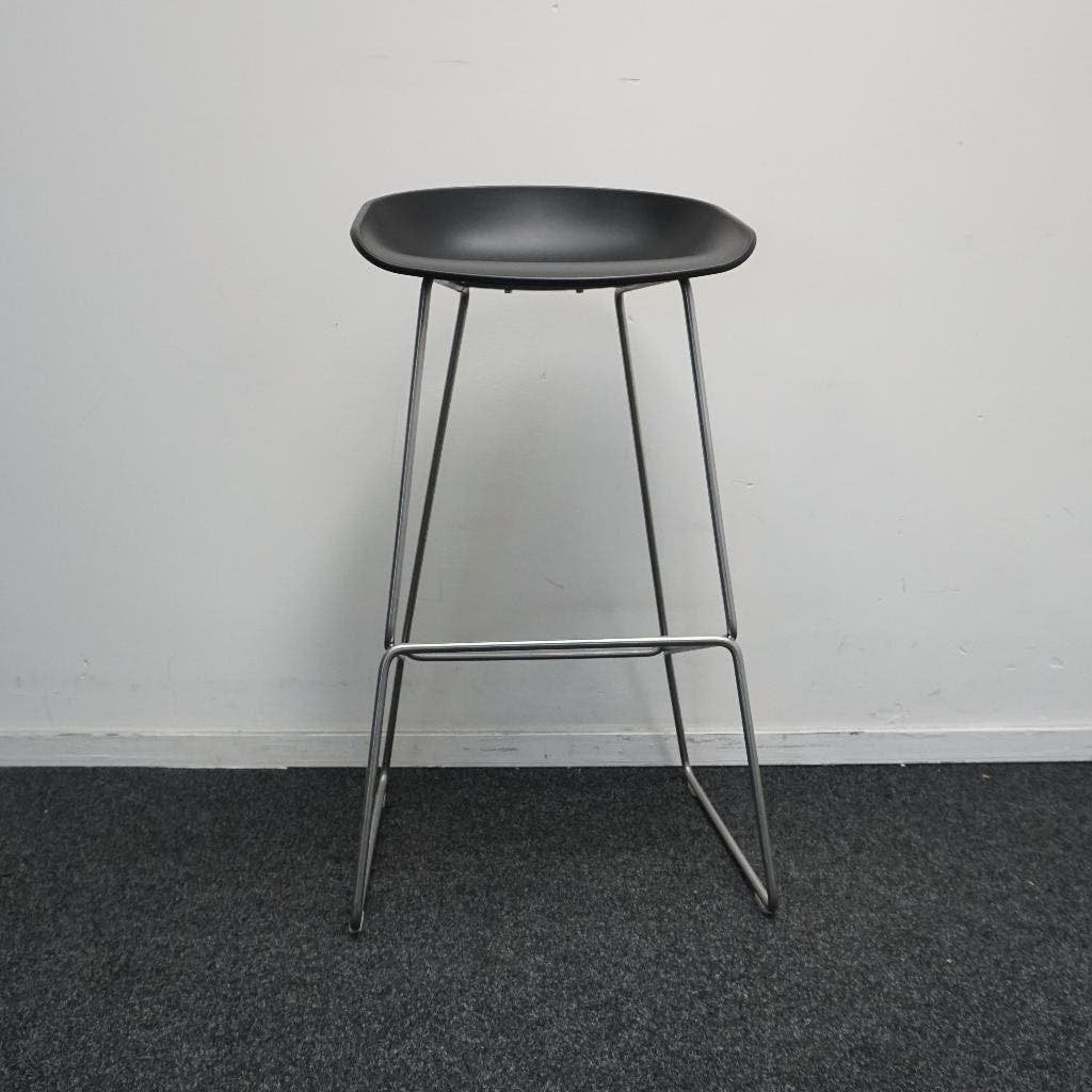 HAY About a Stool AAS38 barkrukken | Zwart | RVS onderstel, Huis en Inrichting, -, 60 tot 90 cm, Ophalen of Verzenden, -