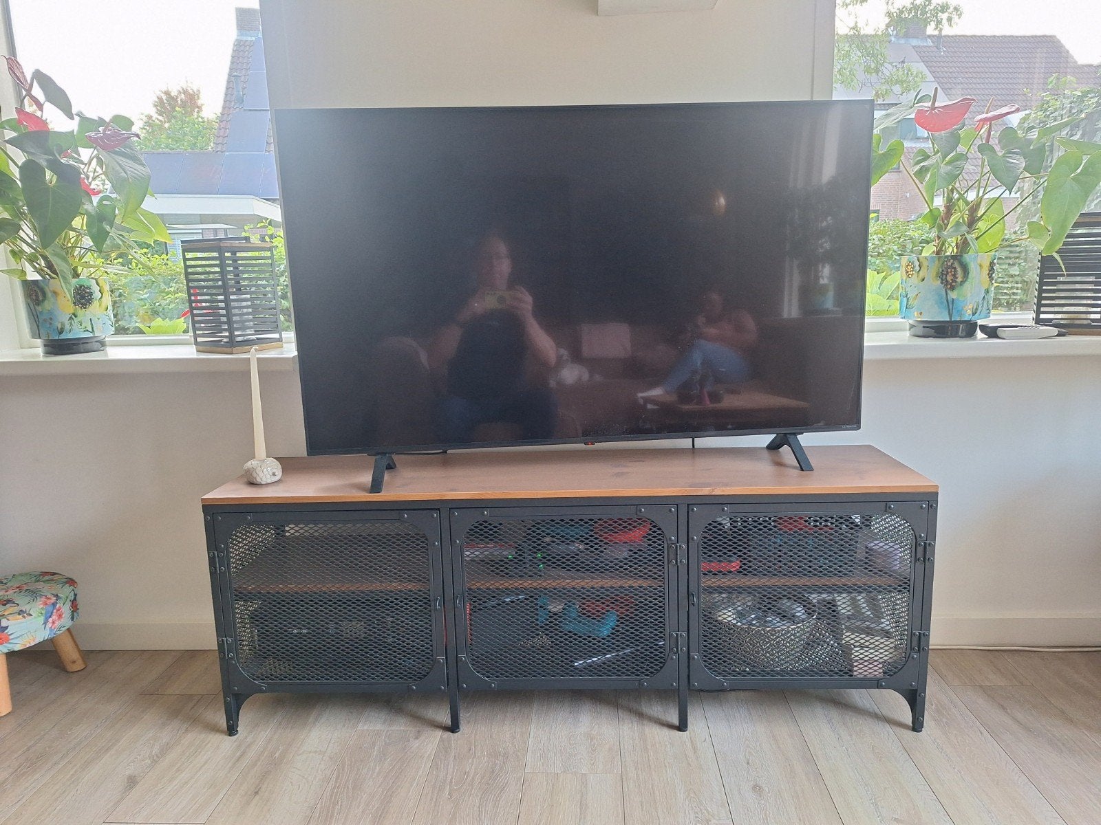 IKEA FJÄLLBO TV-meubel - Industrieel design, Gebruikt, 100 tot 150 cm, Minder dan 100 cm, Industrieel