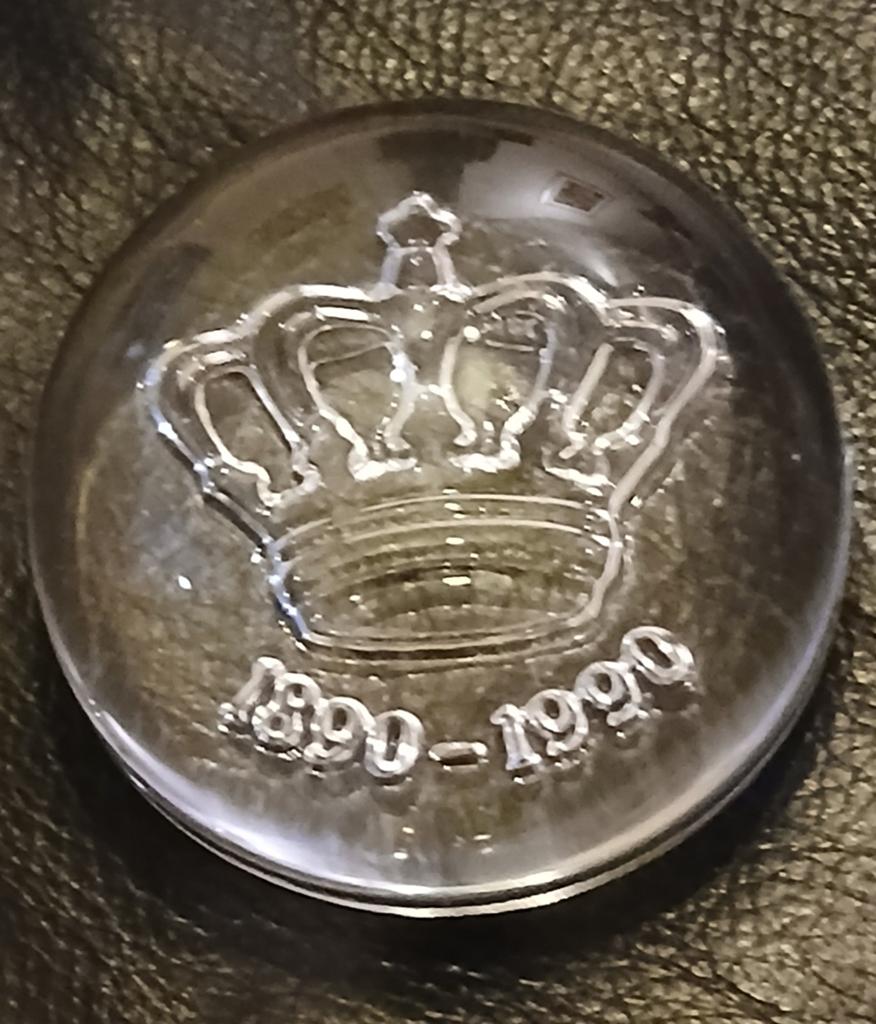 Presse-papier, 100 jarig jubileum Shell 1890 - 1990., Antiek en Kunst, Ophalen of Verzenden