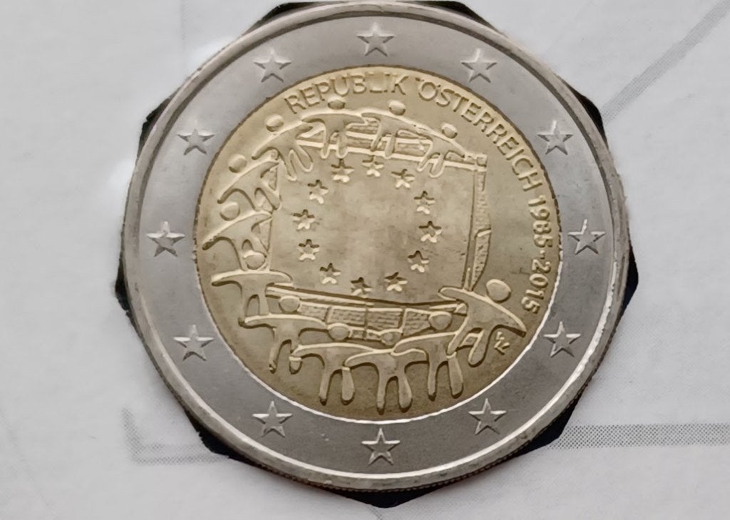 Oostenrijk 2 Euro "Europese Vlag" - 2015 (AMK), Postzegels en Munten, Munten | Europa | Euromunten, Verzenden, Oostenrijk, 2 euro