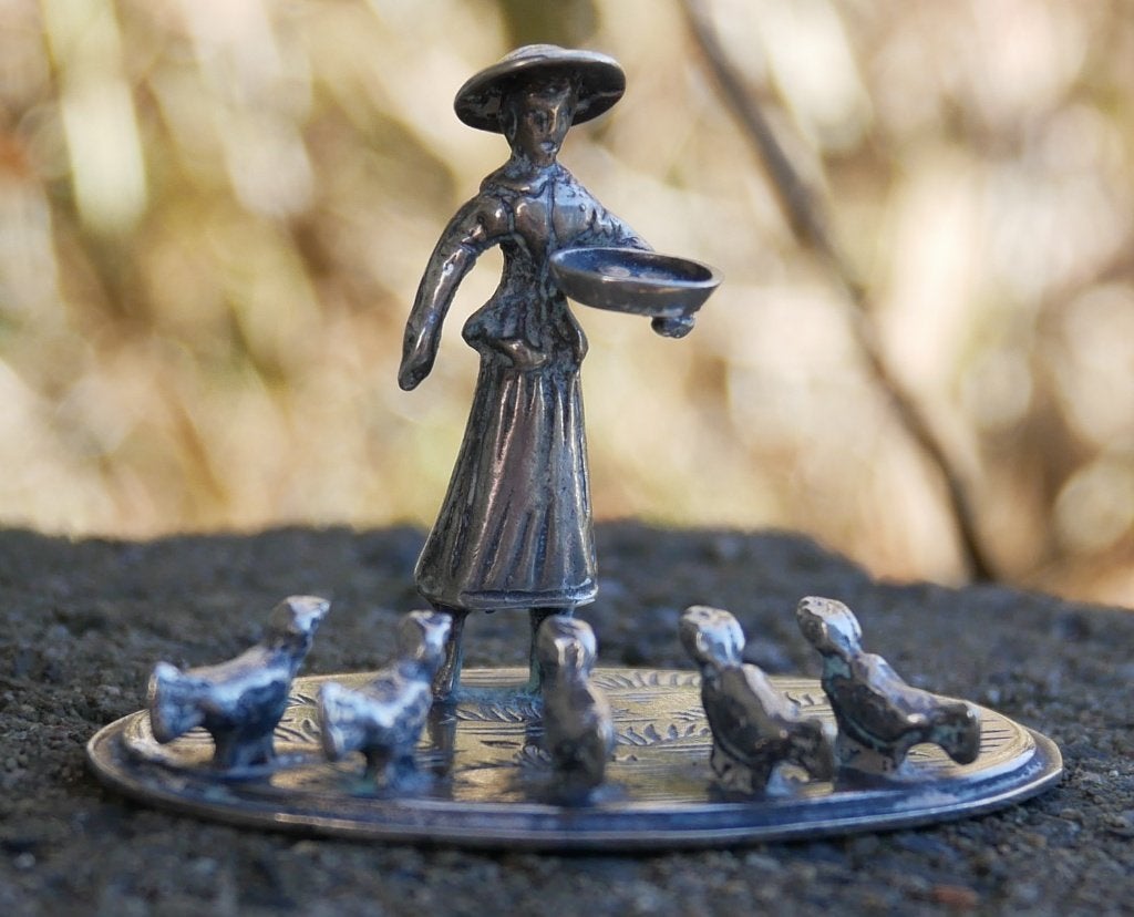 antiek zilveren miniatuur, Ophalen of Verzenden, Zilver