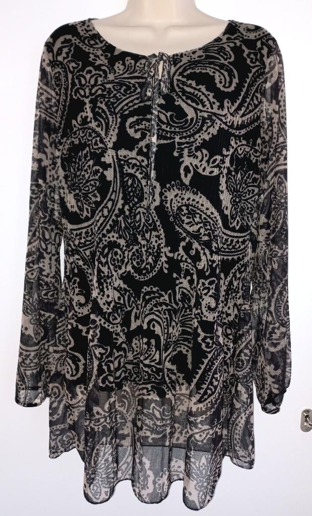 Paprika tuniek maat M/L (42/44), Ophalen of Verzenden, Zo goed als nieuw, Maat 42/44 (L), Zwart