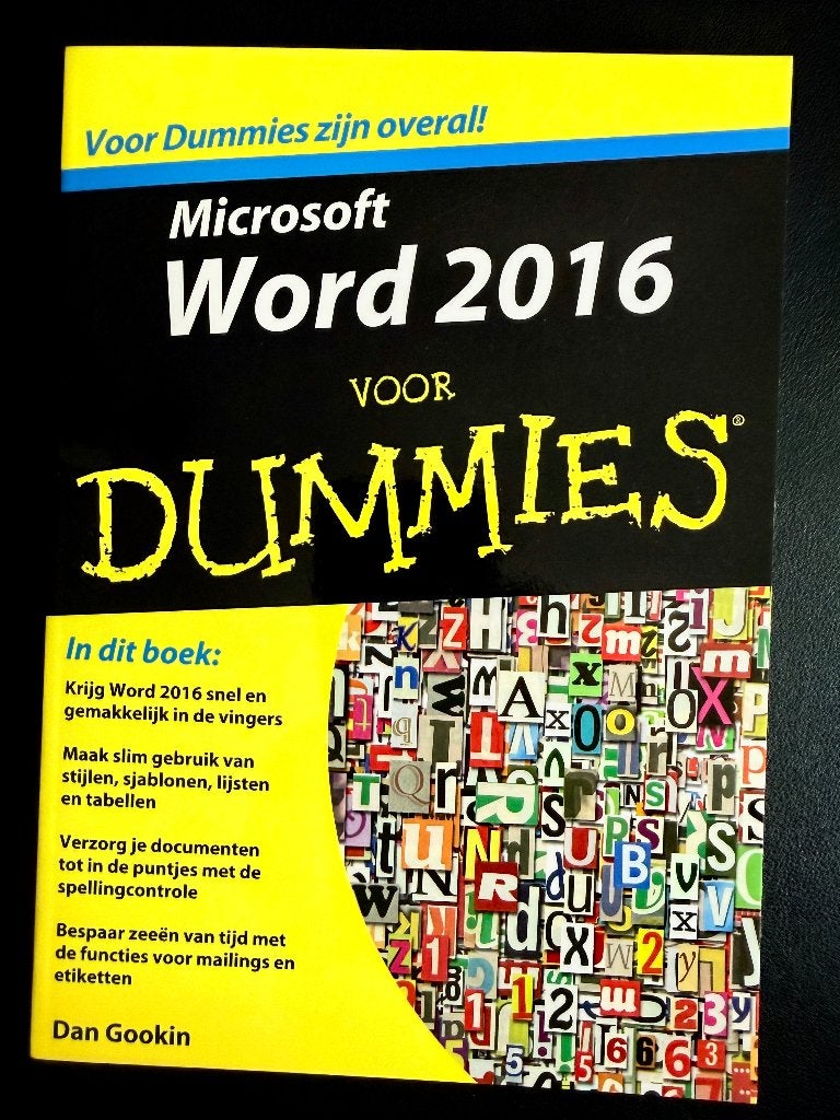 Boek Microsoft Word 2016 voor Dummies, Niet van toepassing, Nieuw, Ophalen of Verzenden, Dan Gookin