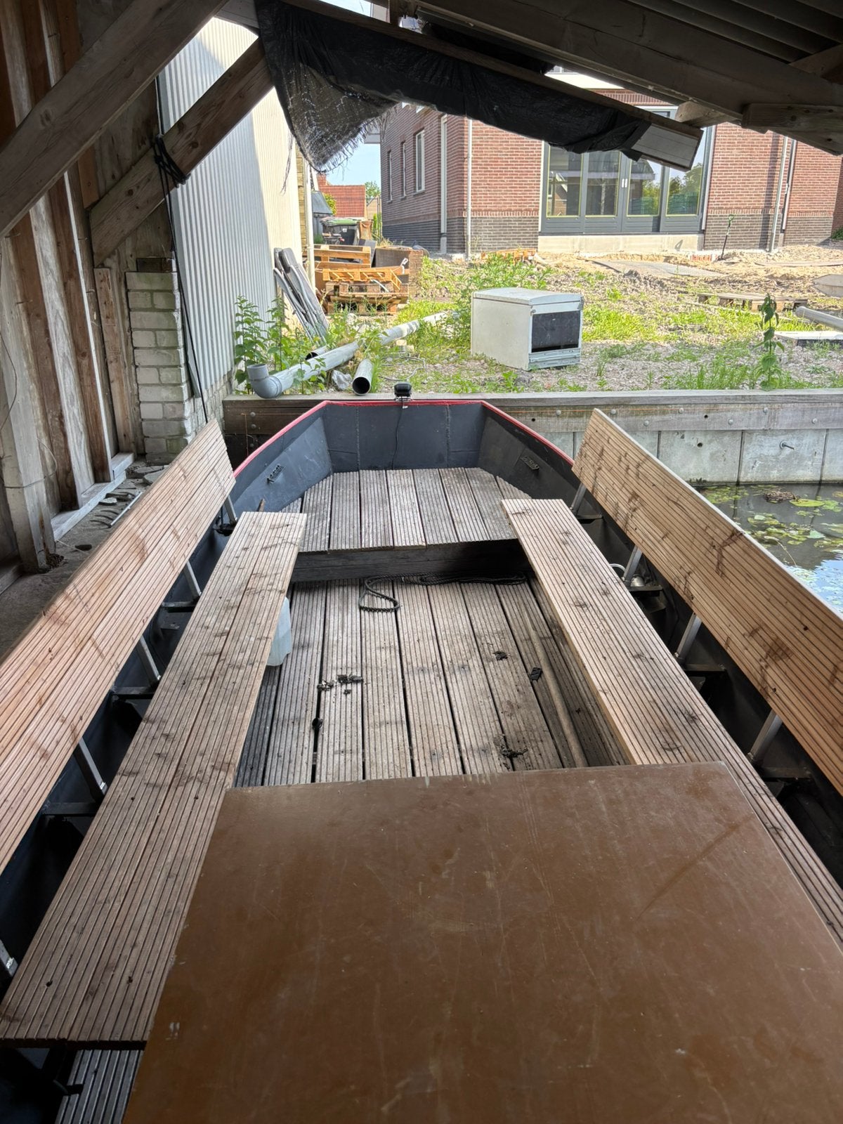 Schuit tuindersvlet te koop, Watersport en Boten, Ophalen, Gebruikt, Staal, Binnenboordmotor