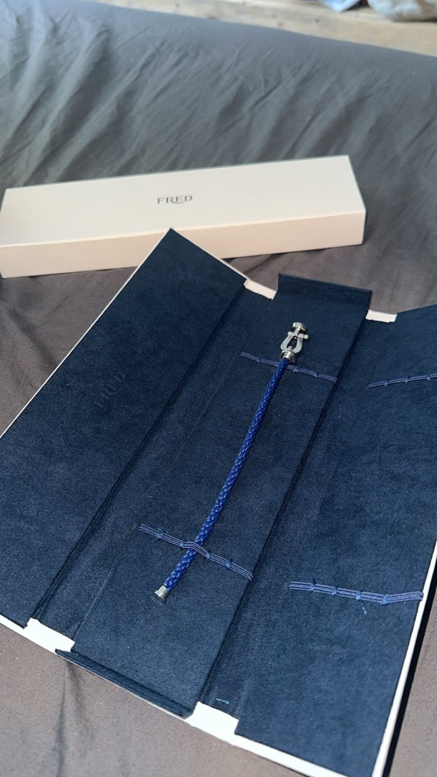 FRED Force 10 Armband Blauw met Zilveren Sluiting, Ophalen of Verzenden, Zo goed als nieuw, Blauw, Overige materialen