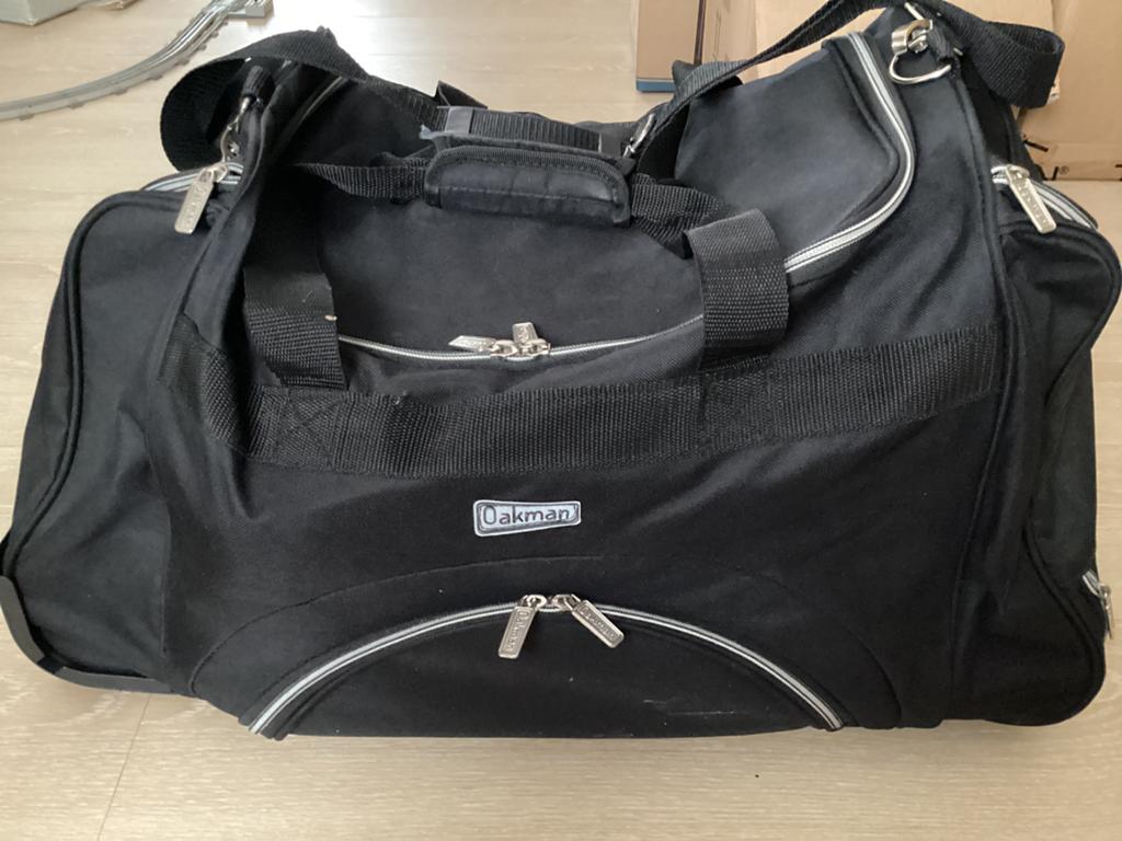 Oakman weekendtas met wieltjes, Sieraden, Tassen en Uiterlijk, Tassen | Reistassen en Weekendtassen, Gebruikt, Zwart, Ophalen of Verzenden