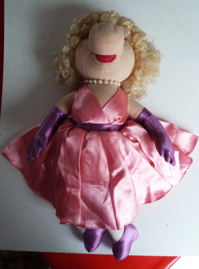 Miss Piggy - the Muppets Show grote pop stof jaren 80, Ophalen of Verzenden, Gebruikt, Tv, Actiefiguur of Pop