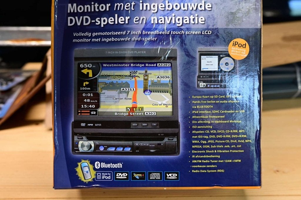 Nog NIEUWE Autoradio  touchscreen, Navigatie, DVD, Bluetooth, Ophalen of Verzenden, Nieuw