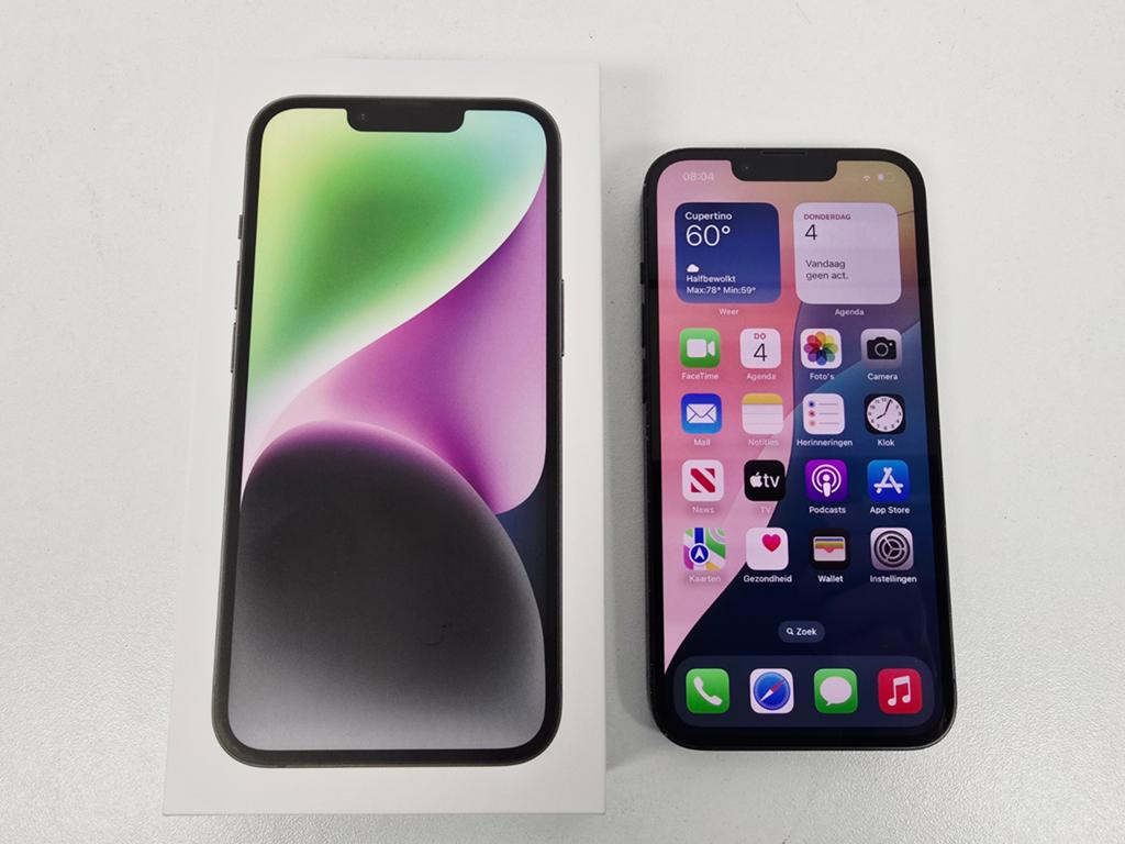 Apple iPhone 14 – 128 GB – Midnight - B-Grade, Telecommunicatie, Mobiele telefoons | Apple iPhone, Gebruikt, 128 GB, Zonder abonnement