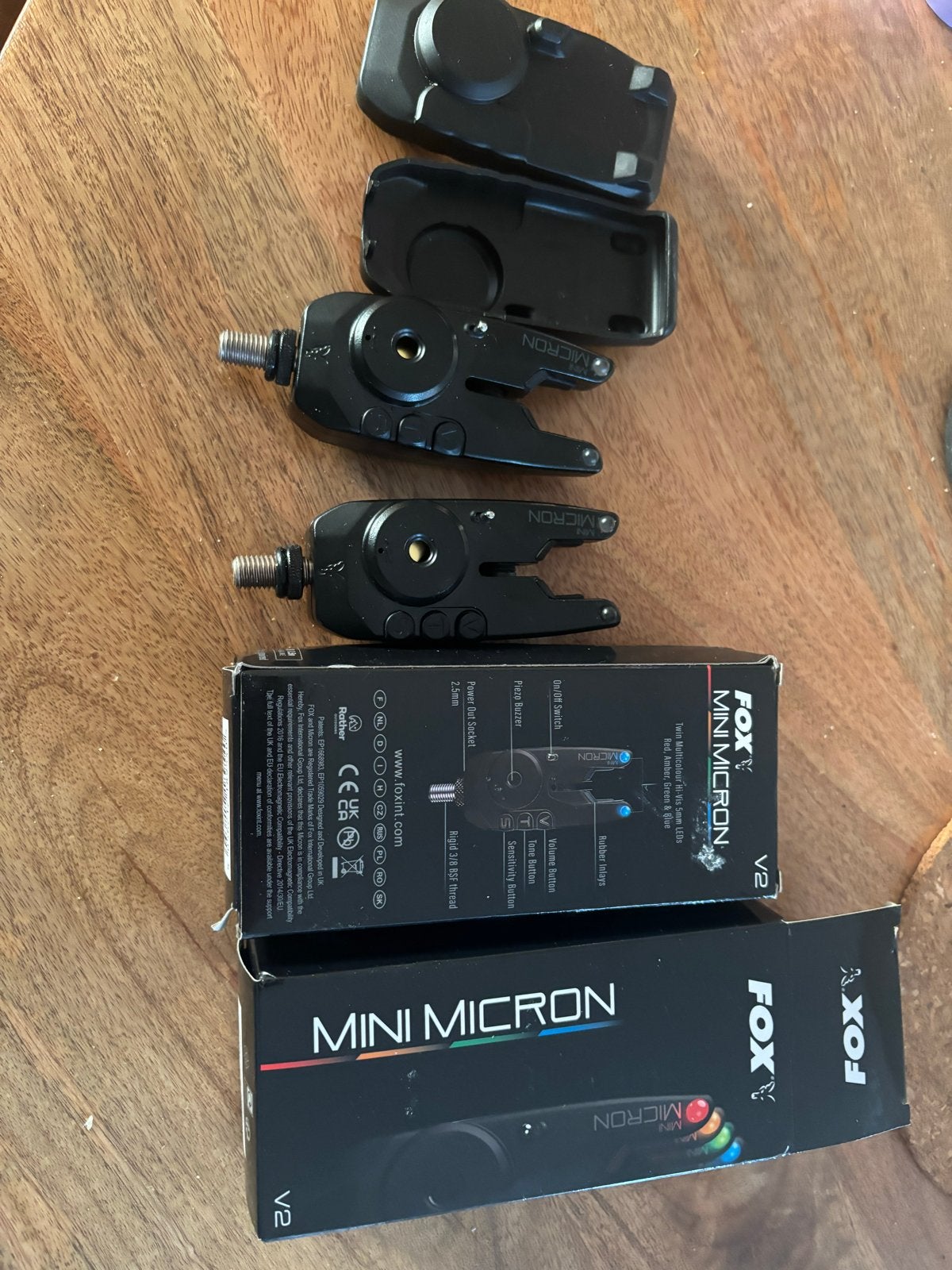 Fox Mini Micron V2 Beetmelders Set - Zo goed als nieuw, Ophalen of Verzenden, Zo goed als nieuw, Overige typen