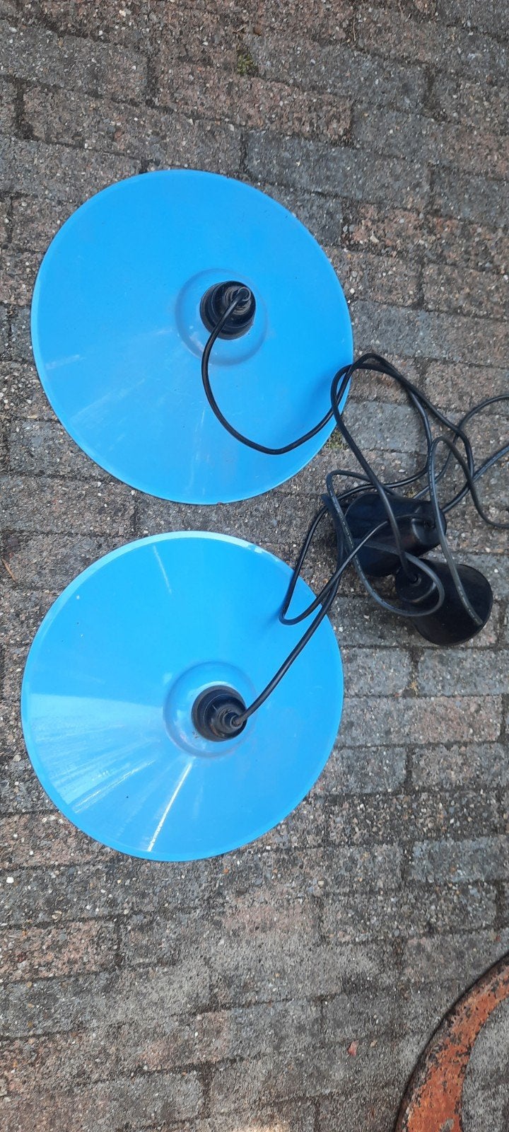 IKEA Hemma lampenkap blauw 2 stuks, Ophalen, Gebruikt