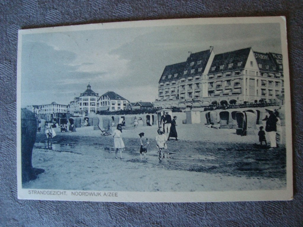 Strandgezicht- noordwijk aan zee 1920-1940, Ophalen of Verzenden, Voor 1920, Gelopen, Zuid-Holland