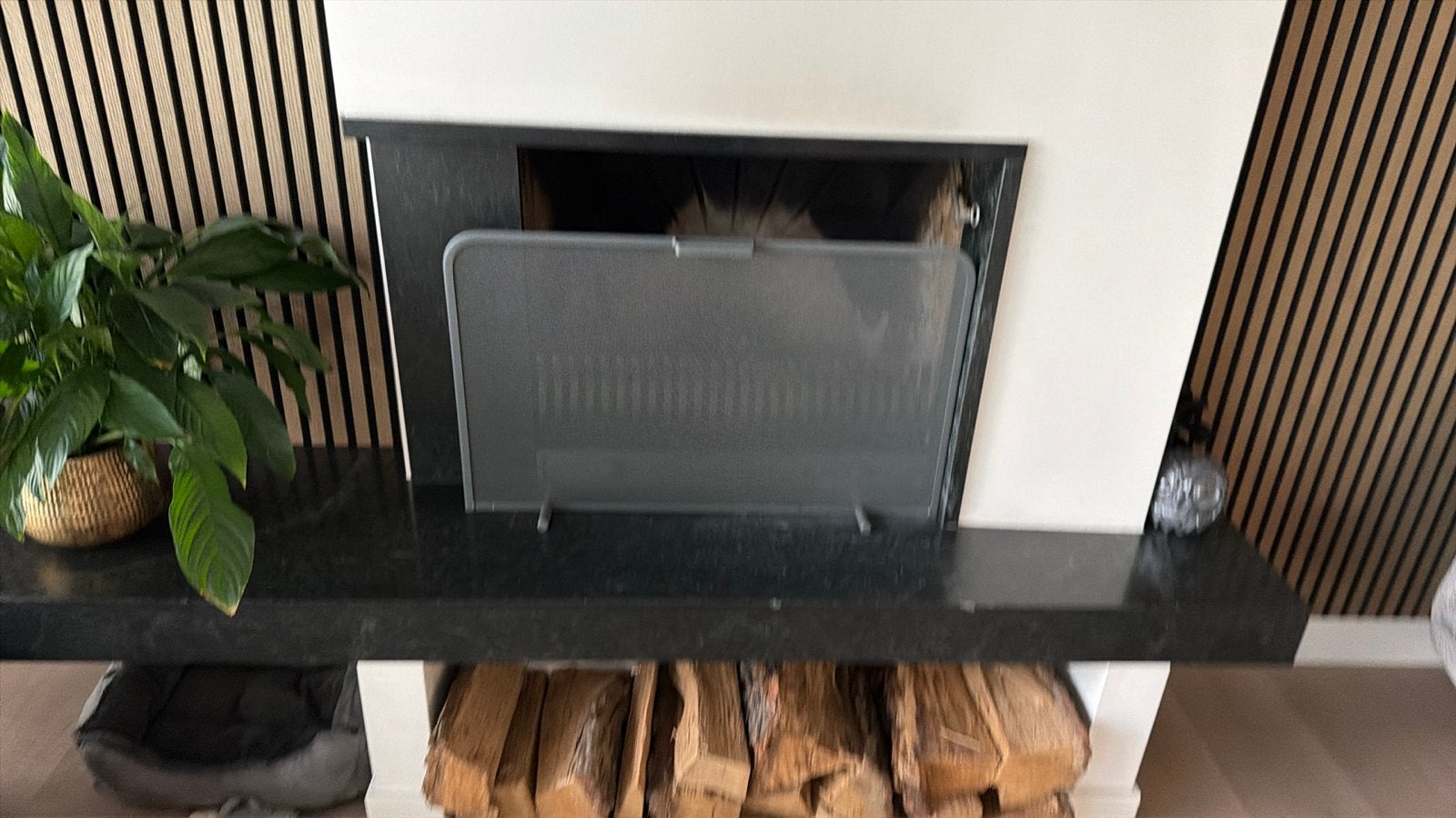 Openhaard vonkenscherm/spatscherm 80x48cm (B x H). Nieuw 80€, Ophalen of Verzenden, Gebruikt, Inbouwhaard, Houthaard