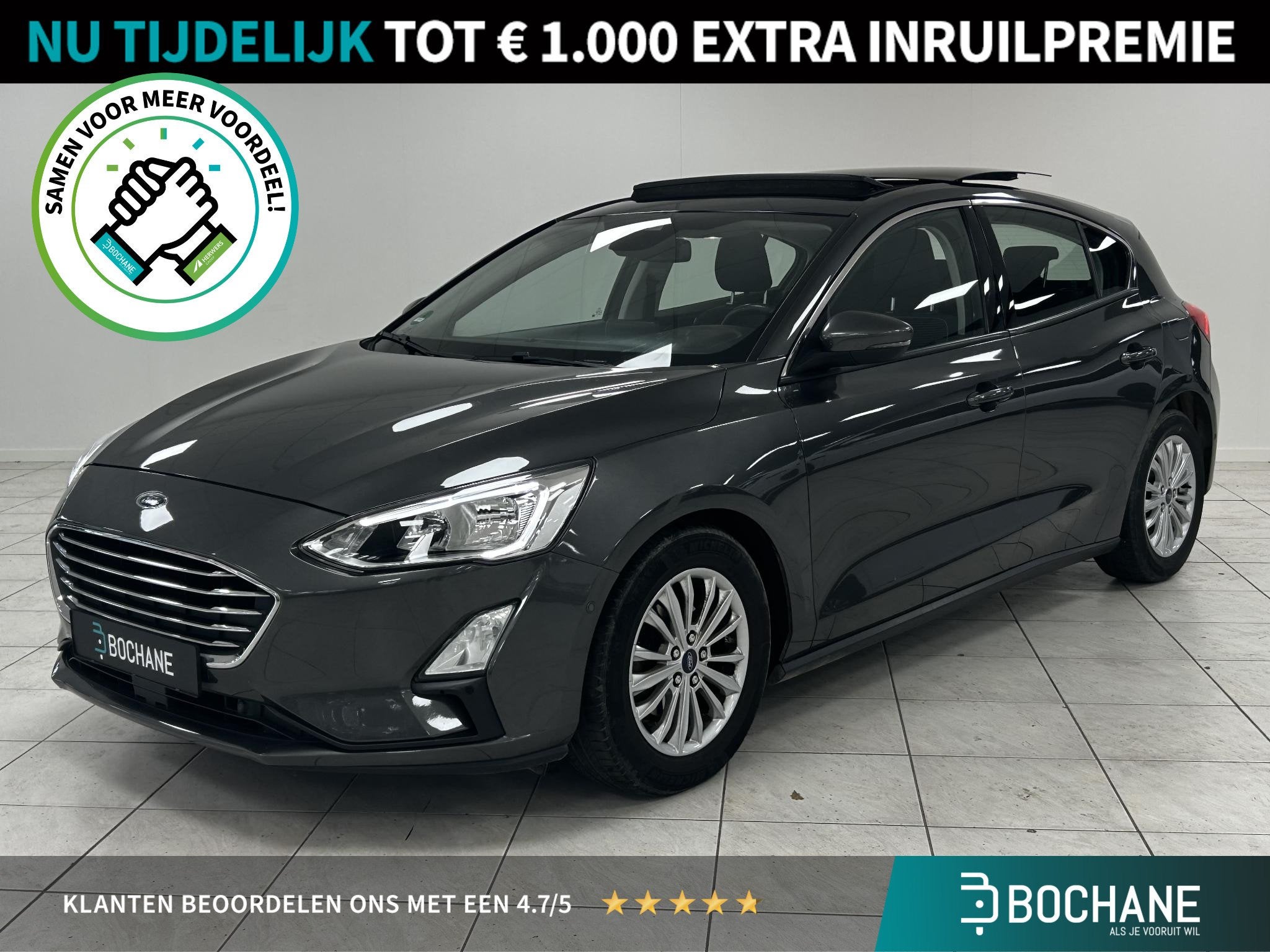 Ford Focus 1.0 EcoBoost Titanium Business NAVIGATIE | TREKHA, Auto's, Gebruikt, Bedrijf, Handgeschakeld, 3 cilinders
